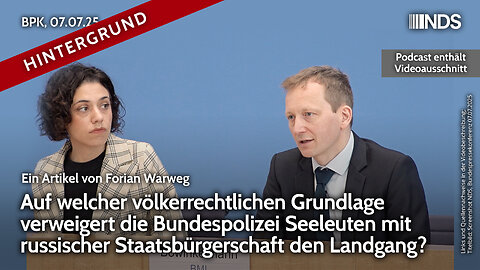 Auf welcher völkerrechtlichen Grundlage wird russischen Seeleuten der Landgang verweigert? BPK HG