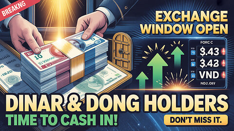 Iraqi Dinar 💥 Exchange Window OPEN – Dinar & Dong Holders, Time to Cash In!