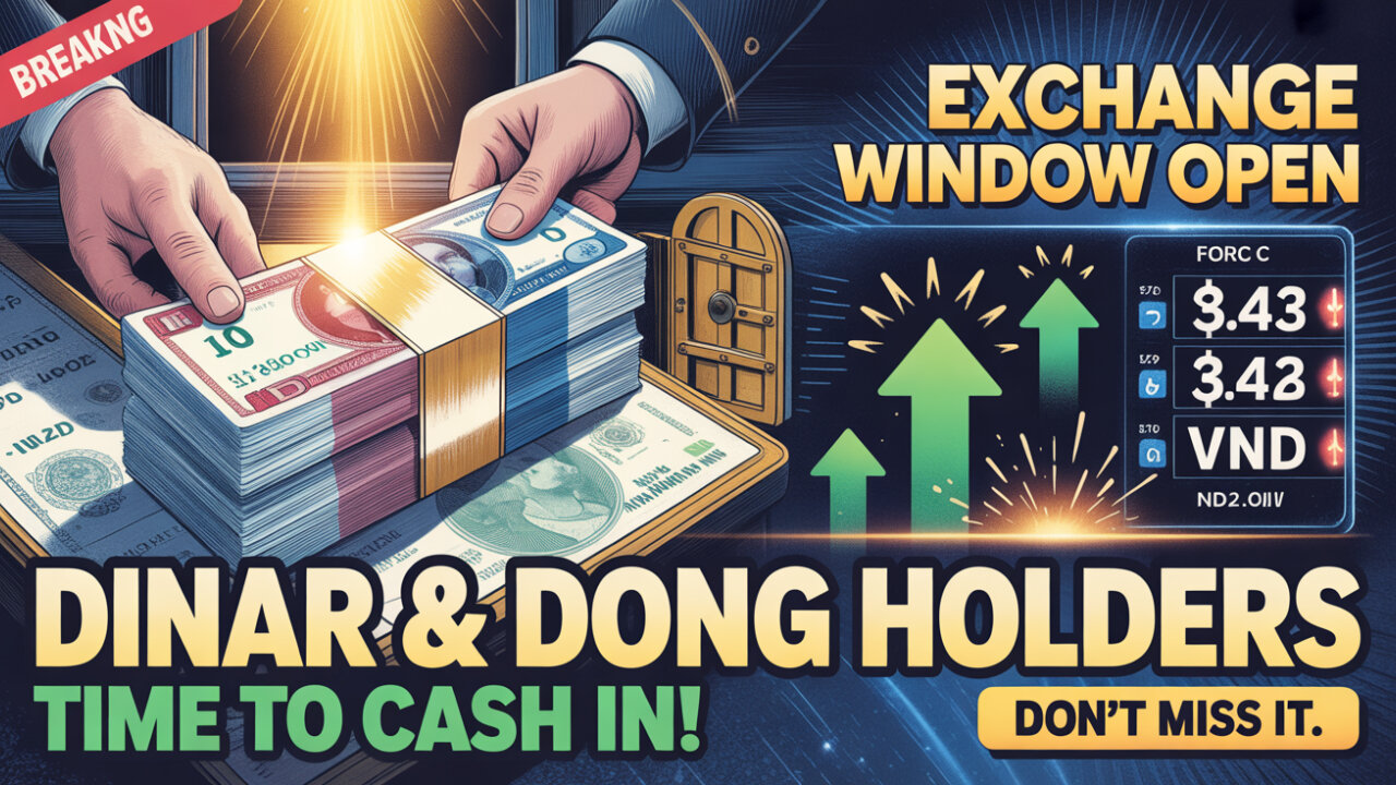 Iraqi Dinar 💥 Exchange Window OPEN – Dinar & Dong Holders, Time to Cash In!