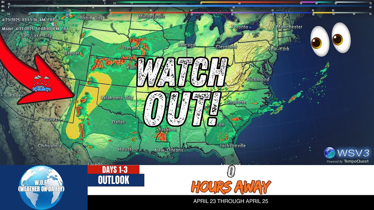 ⚠️ Severe Storms Today: West TX, OK & KS Risk Alert! April 23