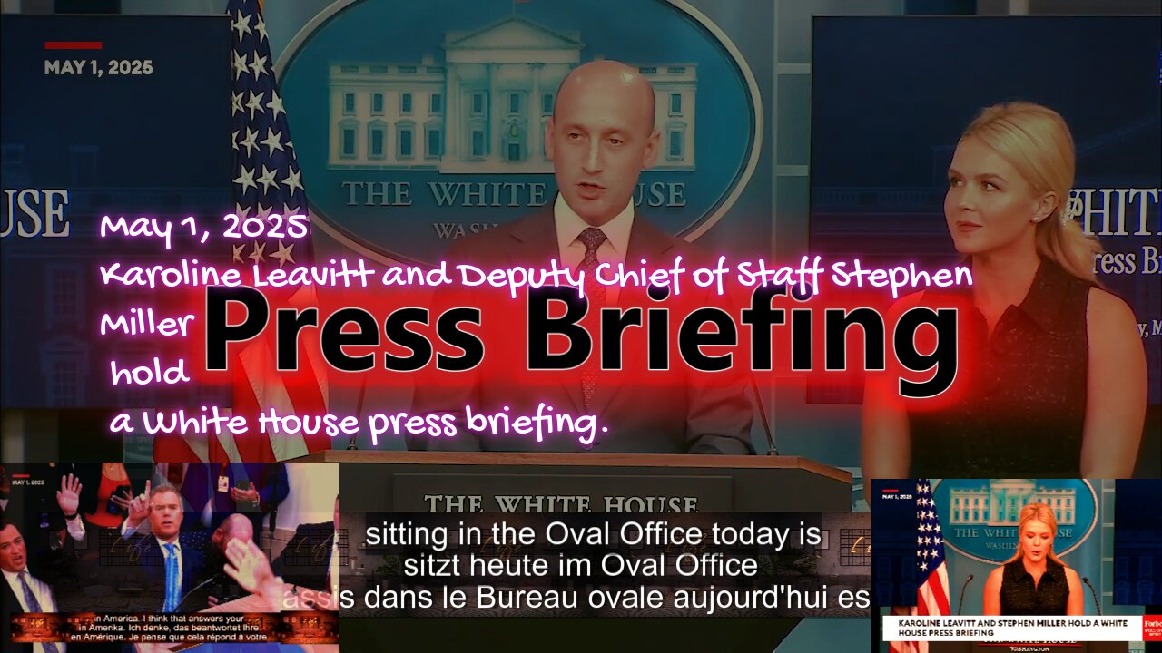 White House press briefing . Leavitt/Miller