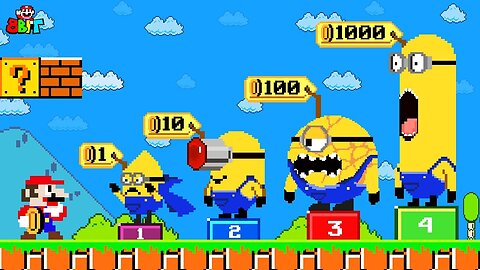 Super Mario Bros. But Mario Can Buy All Characters Minions - Mario Minions Team