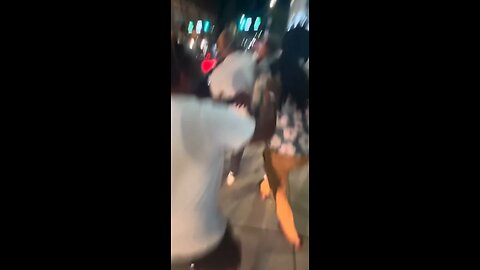 Mob of black men and black women attacked a white man and white woman early on Saturday morning