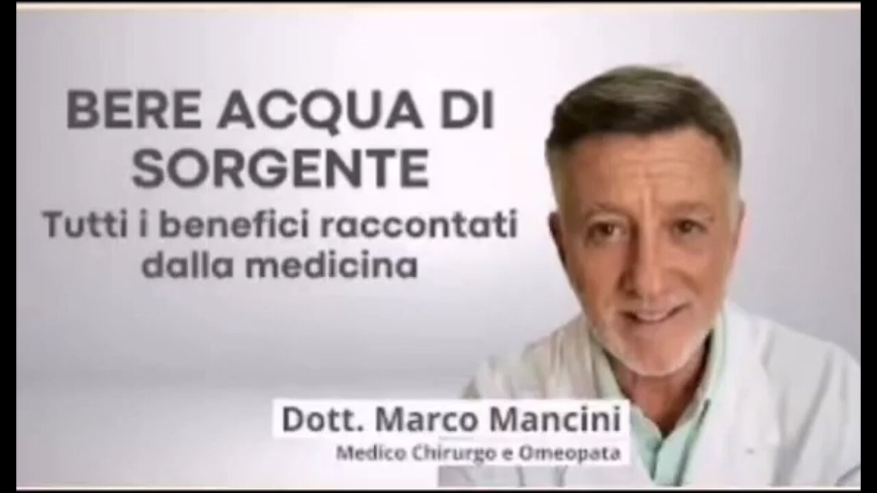 L'ACQUA ALCALINA: "LA PREVENZIONE PER MALATTIE CRONICHE" (dr Marco Mancini) 13/5/2025
