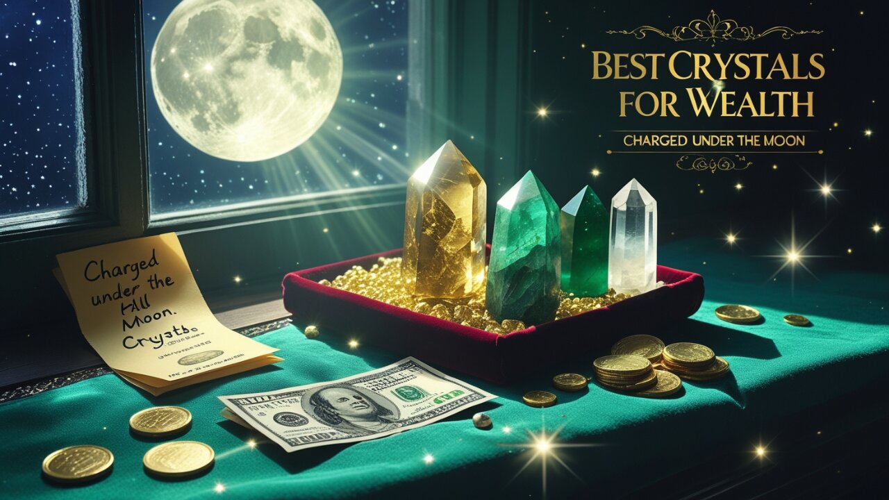 Best Crystals for Wealth Charged Under the Moon. Visit description to know more.