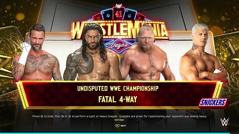 WWE 2K25 - Roman Reigns vs. Brock Lesnar vs. CM Punk vs. Cody Rhodes
