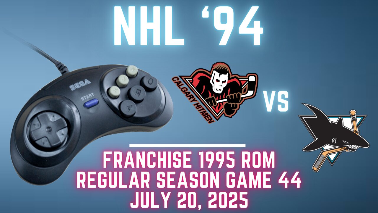 NHL 94 Franchise League (1995) - Hitmen (Tecmo DPS) Sharks (Len) {Genesis} Game 44
