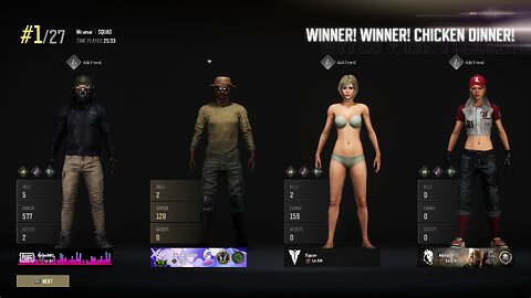 chicken dinner like the last time.