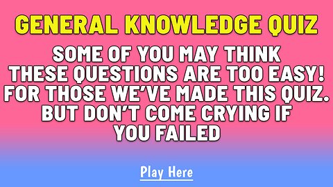 Unbeatable Knowledge Quiz