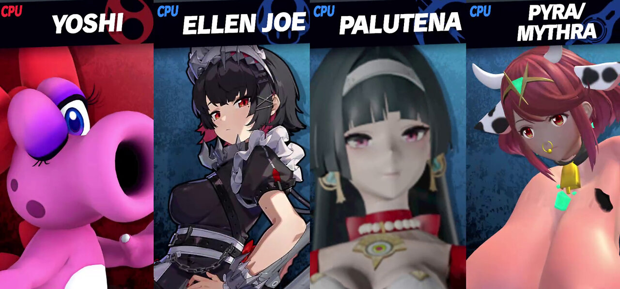 Birdo vs Ellen Joe & Astra Yao & Cow Pyra/Cat Mythra [MAKI Member Request NSFW Rumble Exclusive]