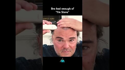 Jack Black (Steve) Shaves His Hair! 😂 | Minecraft Movie Short #fyp #Minecraft