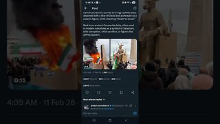 THE PERSIANS BURN AN EFFIGY OF BAAL AS A PROTEST AGAINST THE 🇺🇸/🇮🇱 #omen - MEN OF VALOR