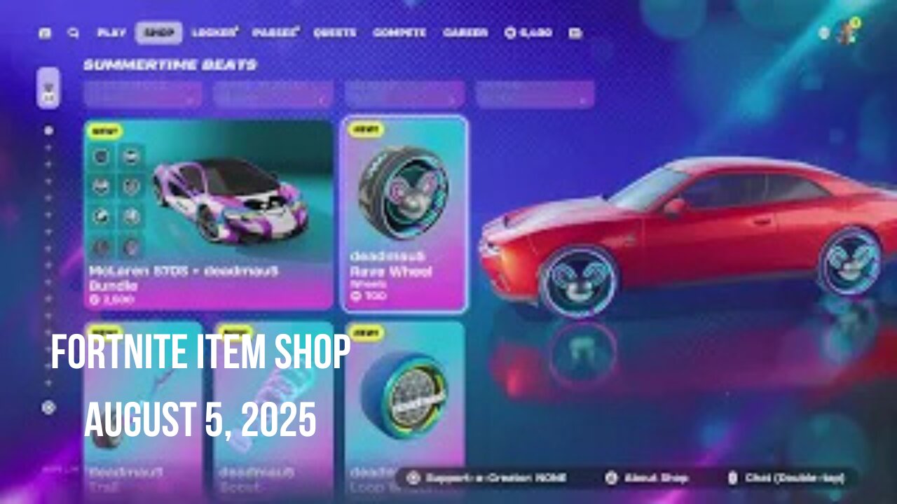 Fortnite Item Shop|August 5, 2025(*New* Deadmau5 Bundle)