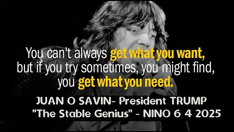 JUAN O SAVIN- President TRUMP "The Stable Genius" - NINO 6 4 2025