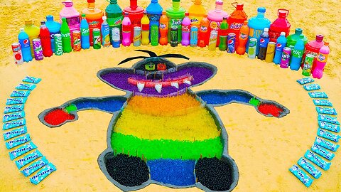 How to make Rainbow Cockroaches in Oggy with Orbeez, Big Coca-Cola, Fanta vs Mentos & Popular Sodas