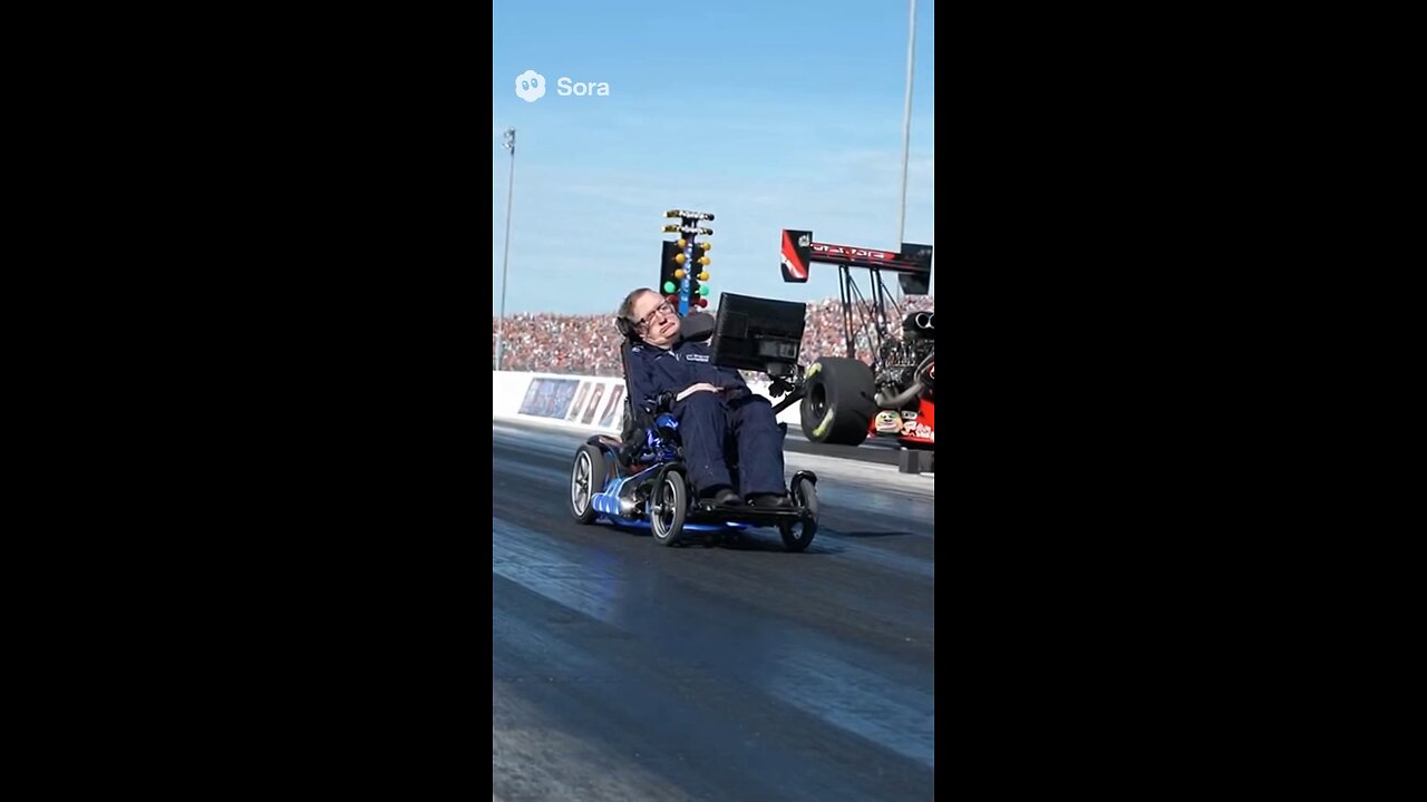 Stephen Hawking drag race legend