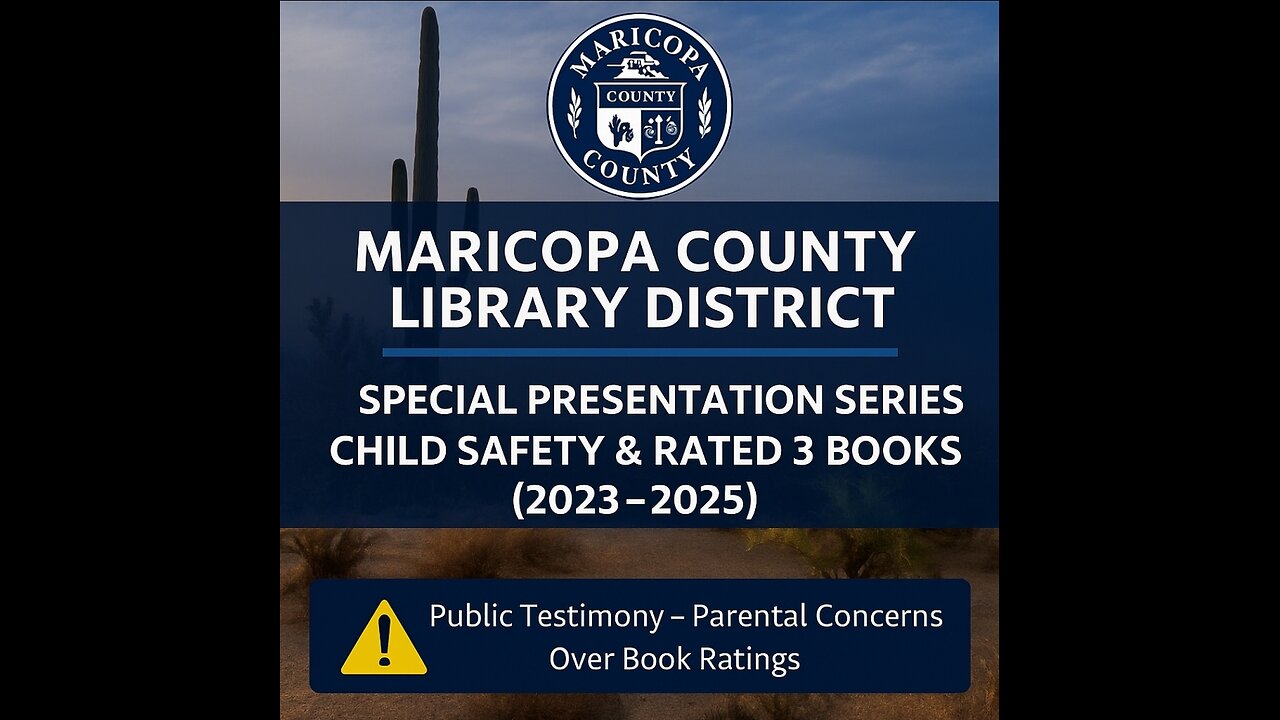 CRIMES AGAINST CHILDREN, presentation for the Maricopa County Library District ❗️ ARS 13 3507