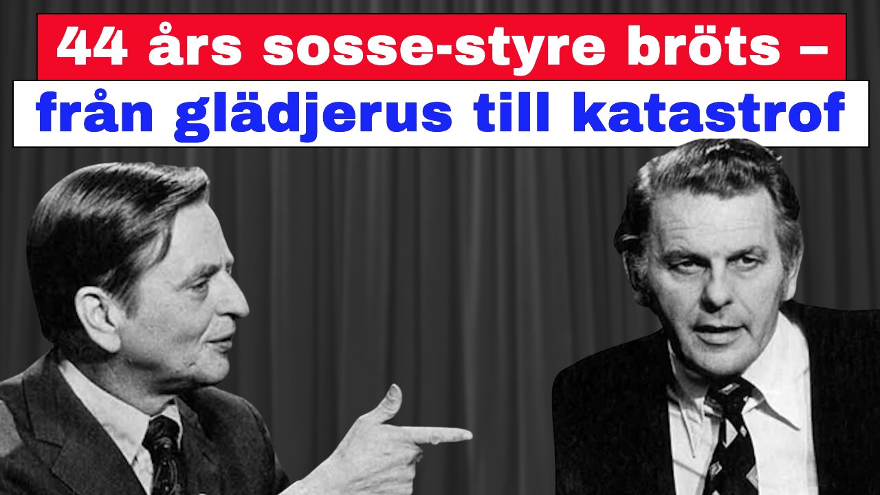 44 års sossestyre bröts – från glädjerus till katastrof