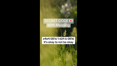 Secret code with meaning e4e4 0816 1 604 b 0816
