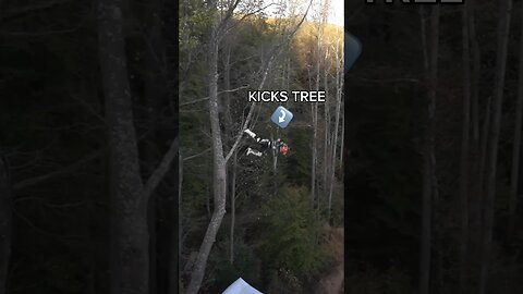 He kicked off a tree to save himself🤯 