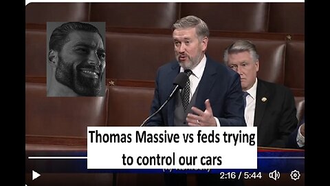 Thomas Massie debates law that says gov will control all cars in 2026