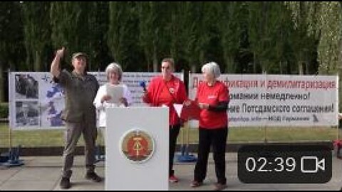 Немецкие партизаны в День Победы у советского мемориала в берлинском районе Трептов 9 мая 2025 года!