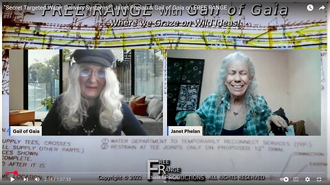 "Secret Targeted Water Delivery Systems?" Janet Phelan & Gail of Gaia on FREE RANGE