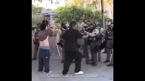 Anti-ICE rioter throws a bottle and finds out he's not invincible