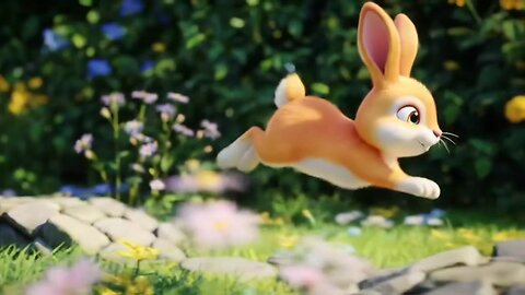 Happy Rabbit Walks in the Air | Magical & Adorable Moment!
