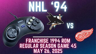 NHL '94 Franchise League (1994) - Sharks (Len) at Red Wings (FlamShelter) - Game 45 (OT!)
