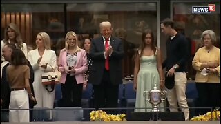 Trump Arrives At The US Open To Loud Applause