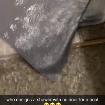 She tried showering on a rocking yacht and turned the bathroom into a swimming pool instead