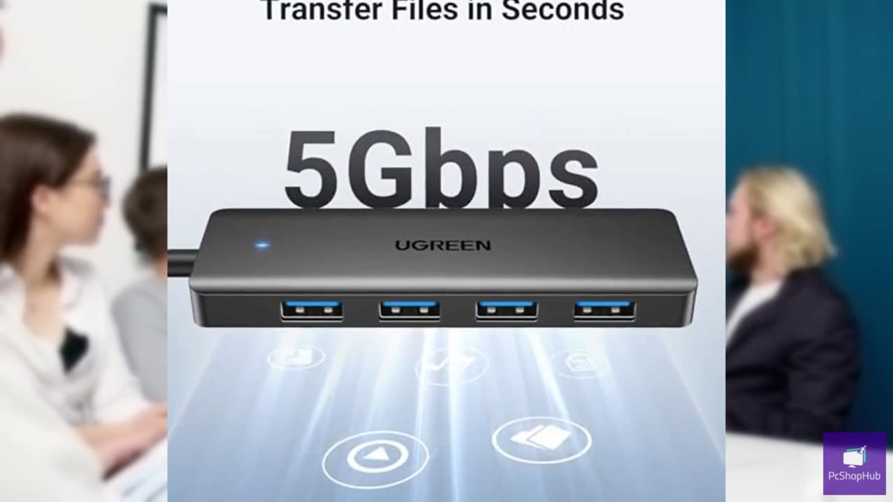 UGREEN USB 3.0 Hub, 4 Ports USB A Splitter Ultra-Slim USB Expander for Mouse, Ke