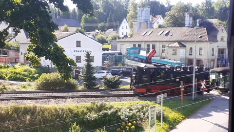 Fichtelbergbahn früh halb 10 Neudorf-Sehmatal (Erzgebirge)