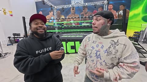 Networking with 6ix9ine at Adin Ross Warehouse