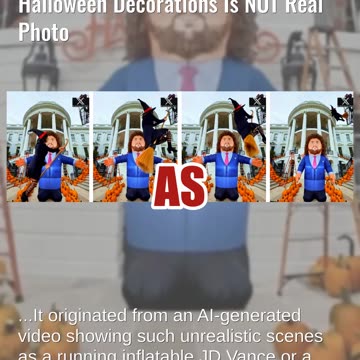 Fact Check: Image Of Inflatable JD Vance As White House Halloween Decorations NOT Real Photo
