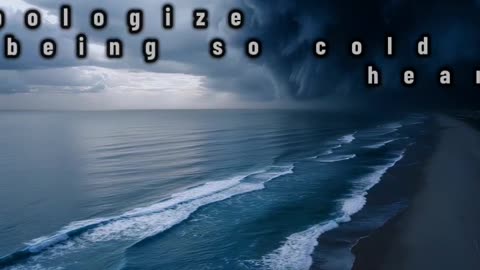 Motivation video with dark ocean background
