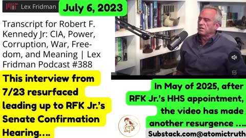 A Timeline of RFK Jr’s Public Discussions of SV40 from the Polio Vax to the Covid Vax
