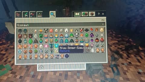 Playing minecraft