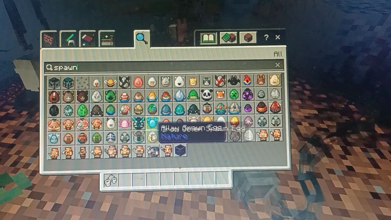 Playing minecraft
