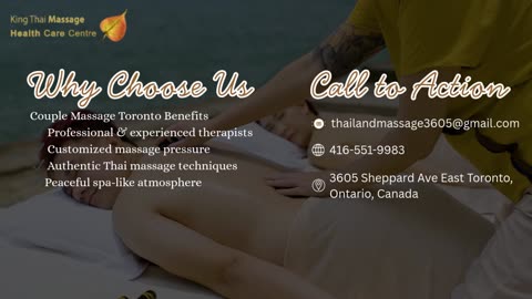 Couple Massage Toronto | Relaxing & Professional Thai Massage for Couples