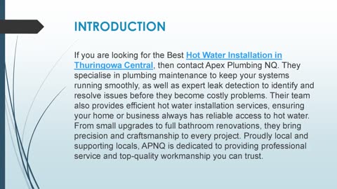 Best Hot Water Installation in Thuringowa Central