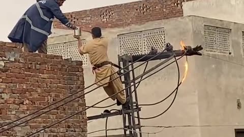 Trying to Extinguish an Electrical Fire
