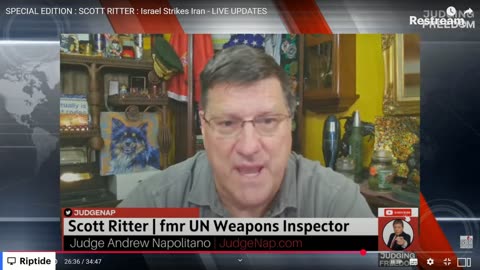 Worlds events and news, Scott Ritter on Israel Iran Attacks June 13