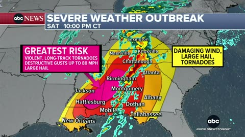 Major tornado outbreak across the South