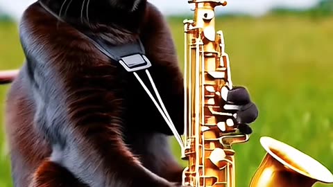 #saxophone #cat #ai #ia #animais