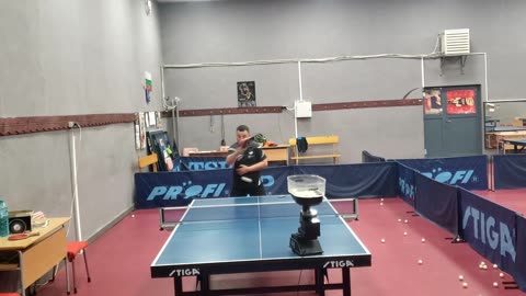 Self-paced table tennis training with Tibhar robot