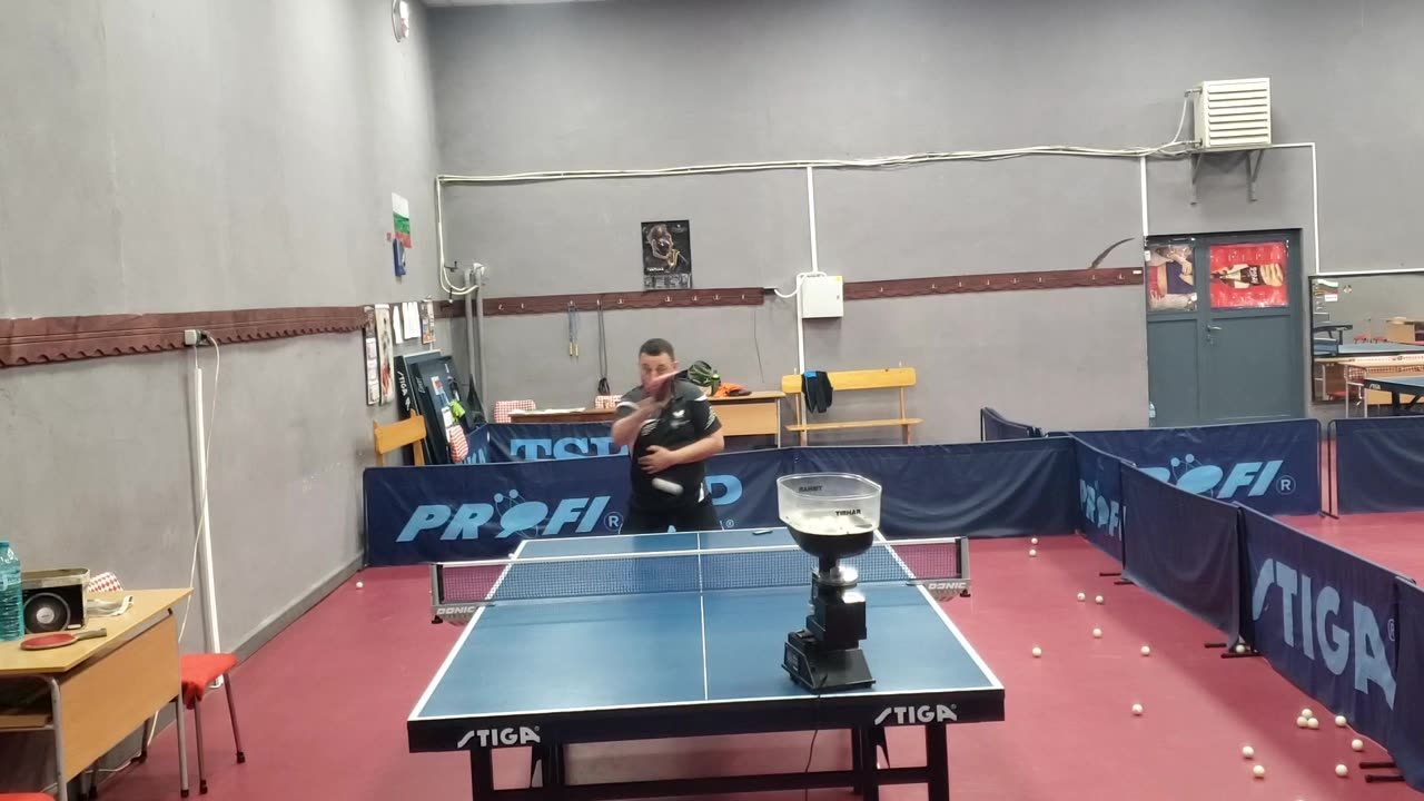 Self-paced table tennis training with Tibhar robot
