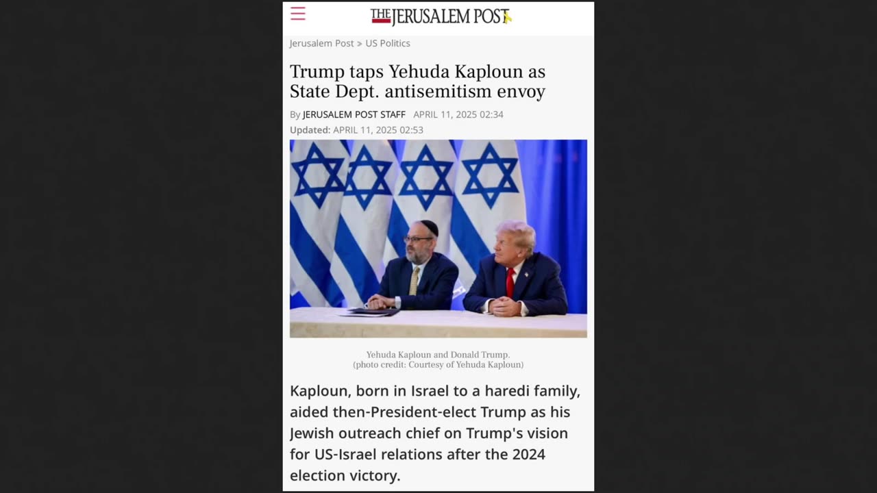 Trump Picked Yehuda Kaploun to Monitor and Fight "Antisemitism"