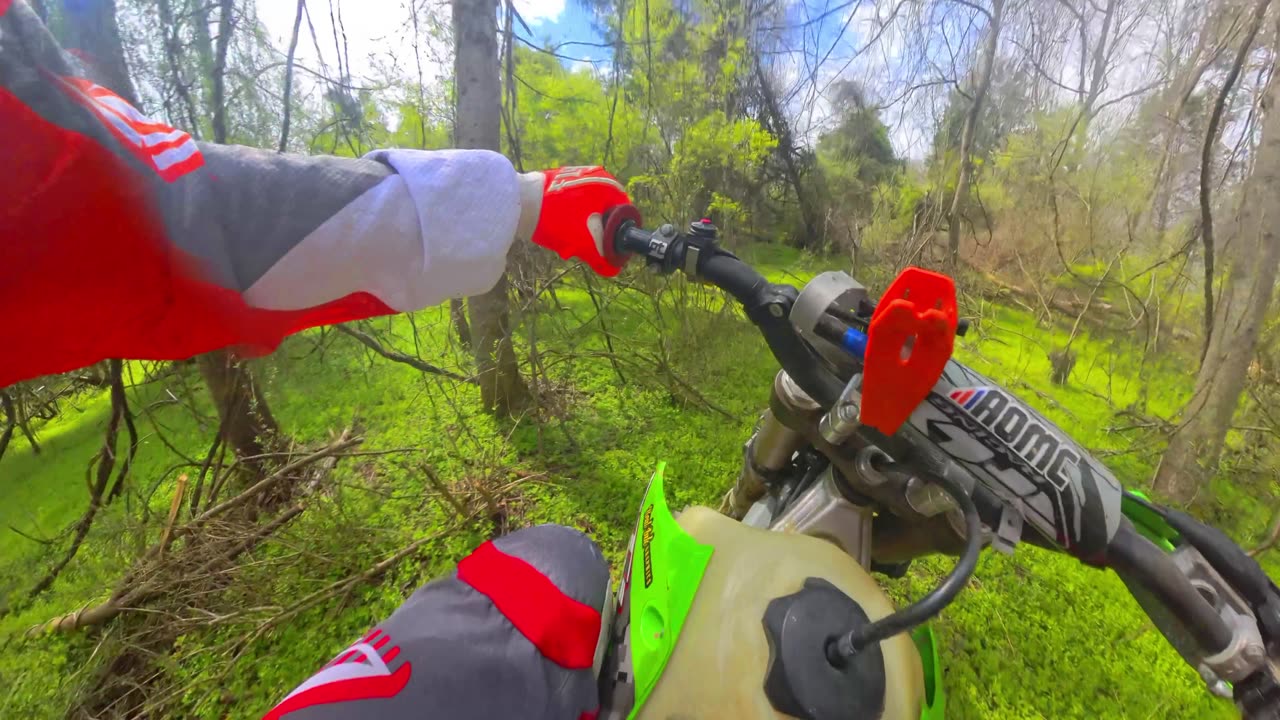 Fresh Tight Appalachian Singletrack on a 2006 KX250